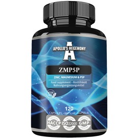 ZMP5P 375 mg per Portion - Magnesium, Zinc, Vitamin B6 in Chelated Form - 120 Vegan Capsules - 40 Day Supply - for Enhanced Health and Wellness - by Apollo’s Hegemony