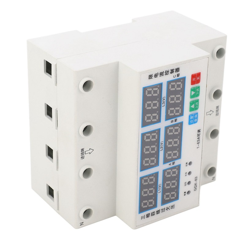 Over Under Voltage Protector 3 Phase 4 Wire Adjustable Voltage