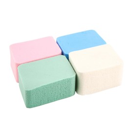 minkissy 4pcs Natural Diamond Makeup Sponges Large Face Powder Puff Set for Blush Foundation Concealer