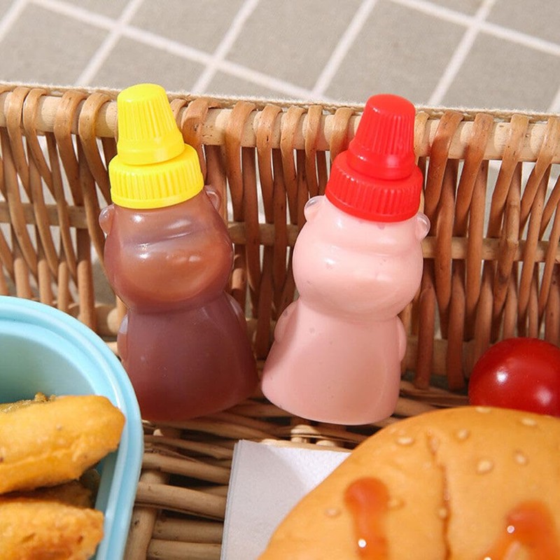 MAGICLULU Mini Sauce Bottles Set Lightweight Condiment Squeeze Bottles for