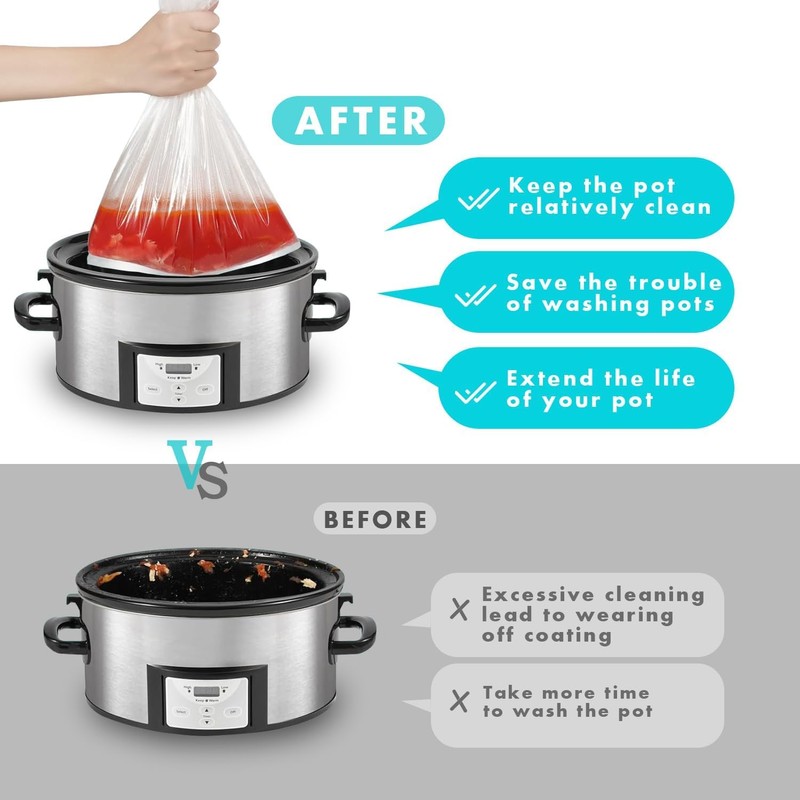 Slow Cooker Liners Small Size Pot Liners Disposable Cooking Bags