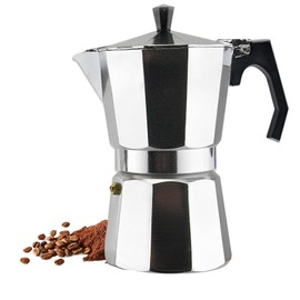 Vaolvpant 3 Cup Aluminum Moka Pot Classic Stovetop Espresso Coffee Maker Coffeemaker Percolator Moka Express Classic Cafe Maker for Italian and Cuban Café Brewing Silver 150ML 5oz