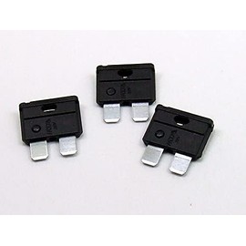 POPESQ® #A2817 Car Fuse 19 mm 1A Black Pack of 3
