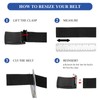 JASGOOD Canvas Web Belts Flip-Top Solid Black Military Buckle Mens