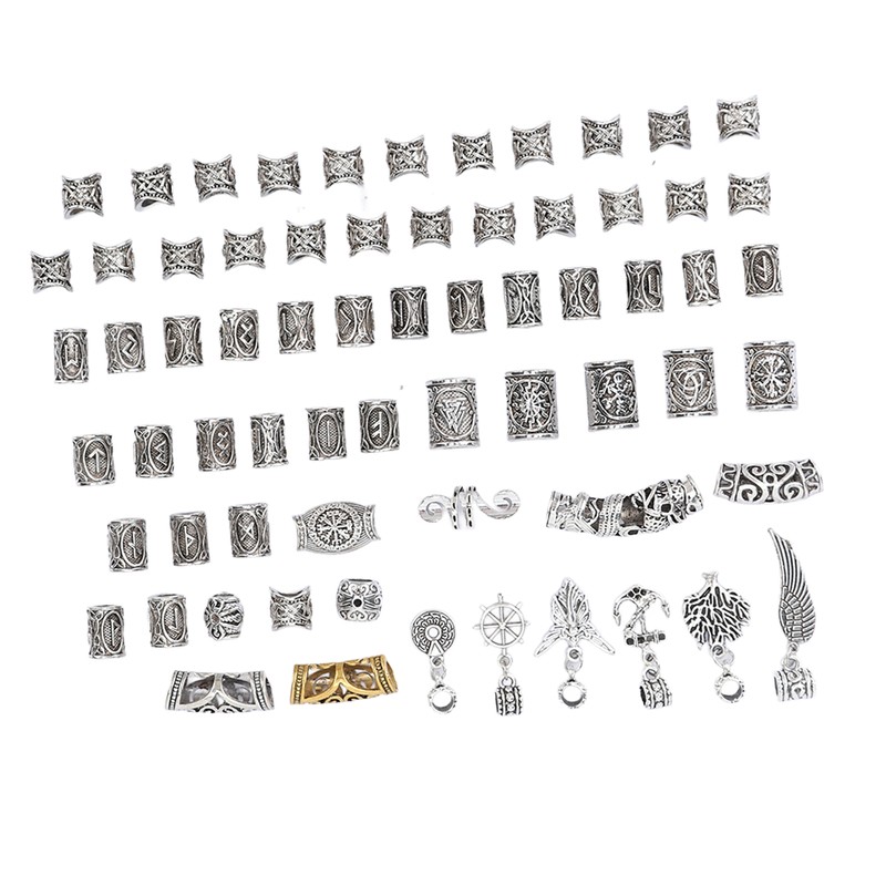 106pcs Dreadlocks Hair Rings Alloy Different Shapes Exquisite Patterns Hair