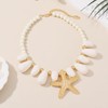Bocar Gold Starfish Pendant Necklace for Women Starfish Chunky Statement