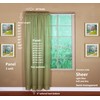 Today's Curtain Emelia Original Voile Panel 84", Dusty Leaf, 60"