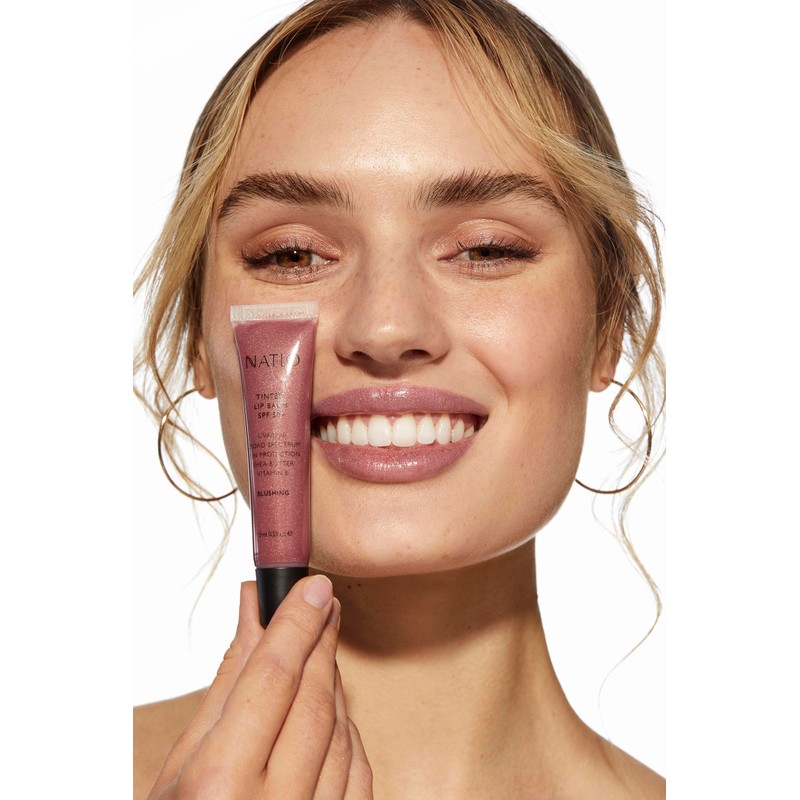 Natio Australia Tinted Lip Balm SPF 50+ Blushing, 15ml -