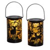 1-Pack Solar LED Lantern Outdoor Hanging Lamp Wrought Iron Deer
