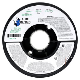 Blue Demon ER70S6 X .035 X 10 LB MIG/GMAW Carbon Steel Welding Wire, All Position, Low Spatter, Formulated to Provide Porosity-Free, X-Ray Quality Welds