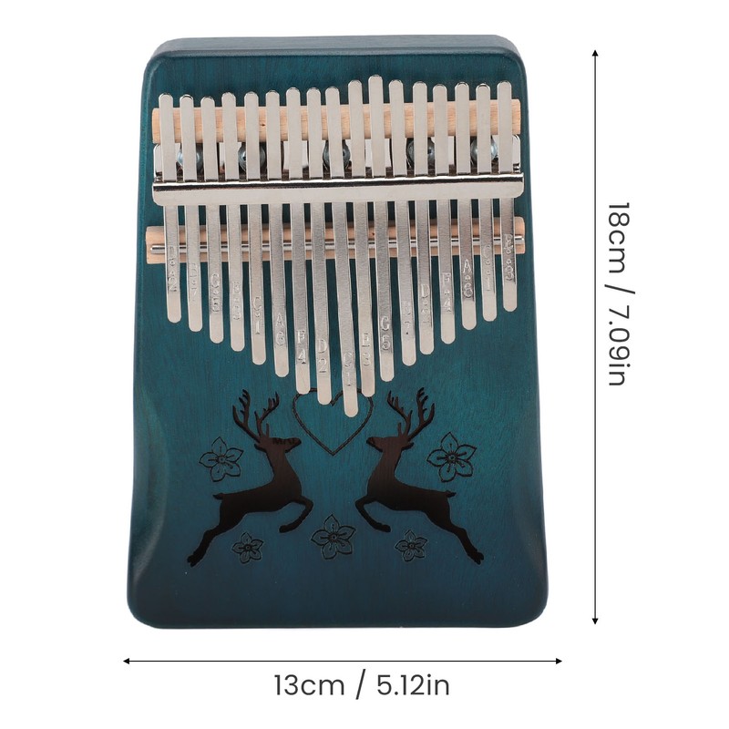 Finger Thumb Piano 17 Keys Exquisite Engraved Pattern Wood Kalimba