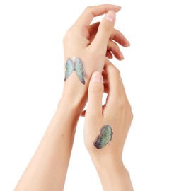 Womaha 4 Sheets A5 Temporary 3D Butterfly Glitter Tattoos for Women and Girls Small Body Tattoo Face Stickers