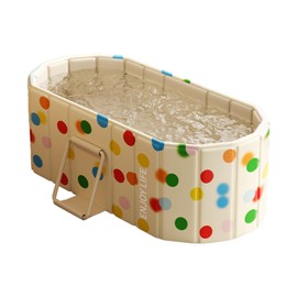 IcyByte 59.06 Inch Folding Portable Bathtub, Foldable Large Bathtub, Home sauna Indoor No assembly required, Heat retention Compact Easy to store and carry,for Adults and Family, Pink