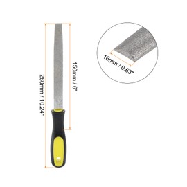sourcing map Diamond Coated File 6 Inch 80 Grits Half Round Files Tools with Plastic Handle for Metal Glass Wood Stone Grinding Polishing Engraving