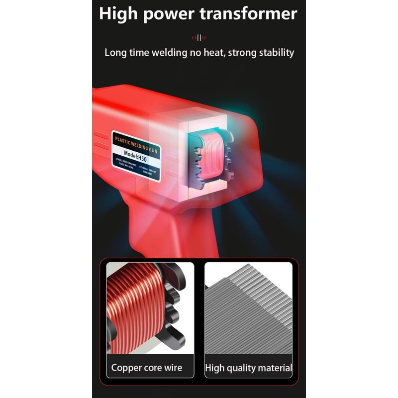 Wrdlosy 220W Plastic Welder, Multipurpose Fit, Plastic Welding Kit, Quick