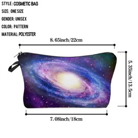 Livel lhood Galaxy Cosmetic Bag for Women Cute Small Makeup Bag for Purse Travel Toiletry Zipper Pouch for Girls Gift for Sisters Galaxy Makeup Bag for Her