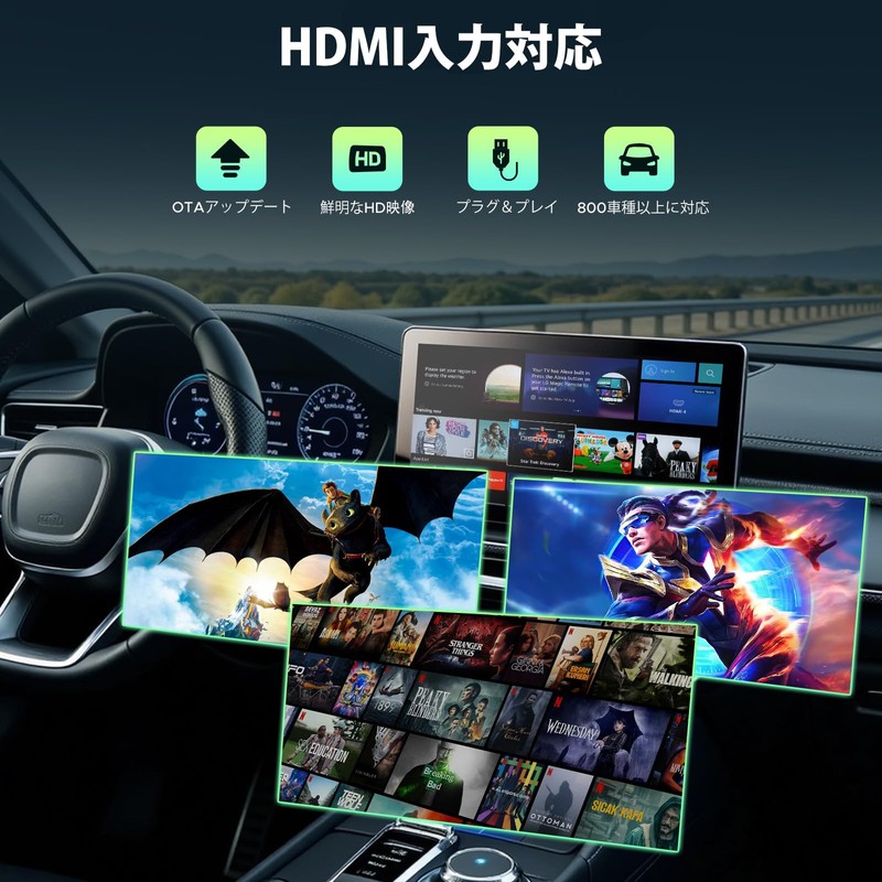 LAMTTO Wireless CarPlay Adapter (Dual Use TV Stick), Wireless Car