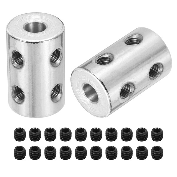 sourcing map Rigid Screw Coupling 5mm to 5mm Shaft Coupler