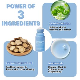 2pcs Razor Bump Smoothing Solution Ingrown Hair Treatment with BHA AHA - High Roller Ingrown Tonic for Underarms Abdomen - Ingrown Hair Serum for Men & Women