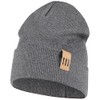 Smarilla Boy's Children's Ribbed Beanie Hat, graphite grey