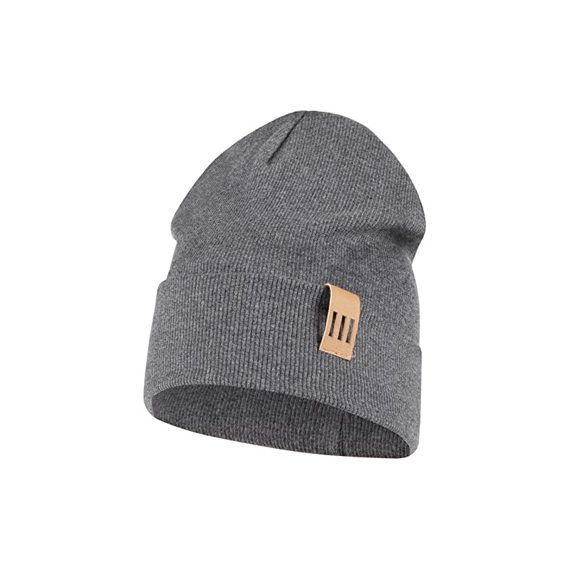 Smarilla Boy's Children's Ribbed Beanie Hat, graphite grey