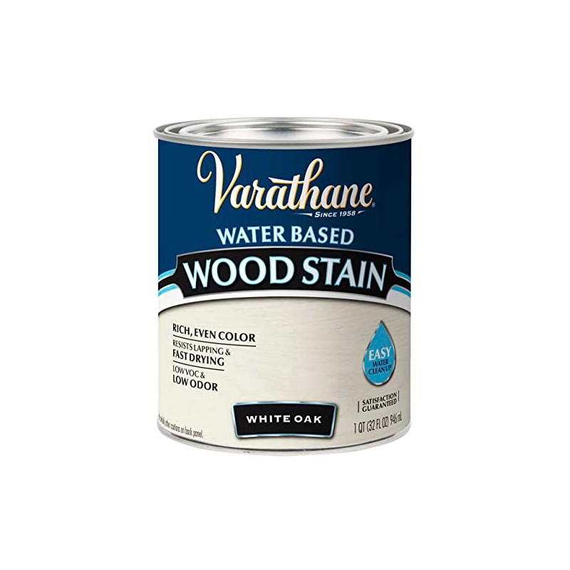 Varathane 384807 Water Based Wood Stain, Quart, White Oak