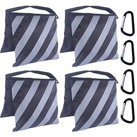 ABCCANOPY Sandbag Saddlebag Photography Weight Bags for Video Stand,4 Packs (Gray)
