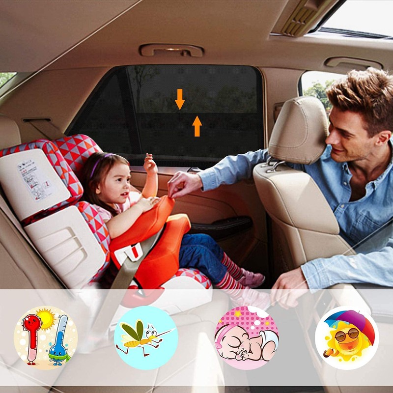 ANNA TOSANI 2 Pack Parasol de Coche, Parasol para Protección