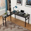 DlandHome L-Shaped Folding Computer Desk 54.7inches and 54.7inches Left and