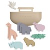 Noah's Ark Suction Toys - 1 Ark, 14 Animals (7 Pairs) - Toddler Bath Toys, Baptism Gifts for Boys, Mold Free No Hole Silicone