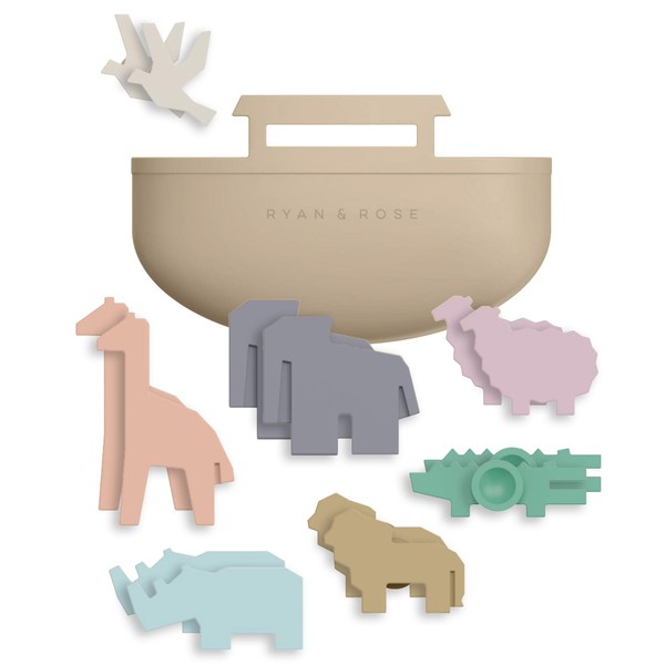 Noah's Ark Suction Toys - 1 Ark, 14 Animals (7