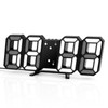 DSLIHA 3D Digital Alarm Clock for Bedrooms, LED Desk USB