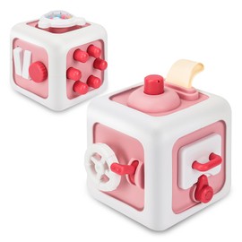 SOSUSHOE Busy Boards Busy Cube Montessori Toys for 1 Year Old, Sensory Toys Baby Toys for 6-12 Months,Travel Activities Busy Board, Gifts for Baby 6-18 Months Toddler 1 2 Year Old