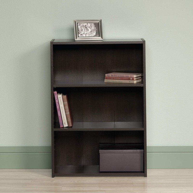Sauder Beginnings 3-Shelf Bookcase, Bookshelf with Adjustable Storage Shelves, L: