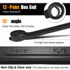 KJE 10-Piece SAE Black-Oxide Jumbo Combination Wrench Set, Open-End large