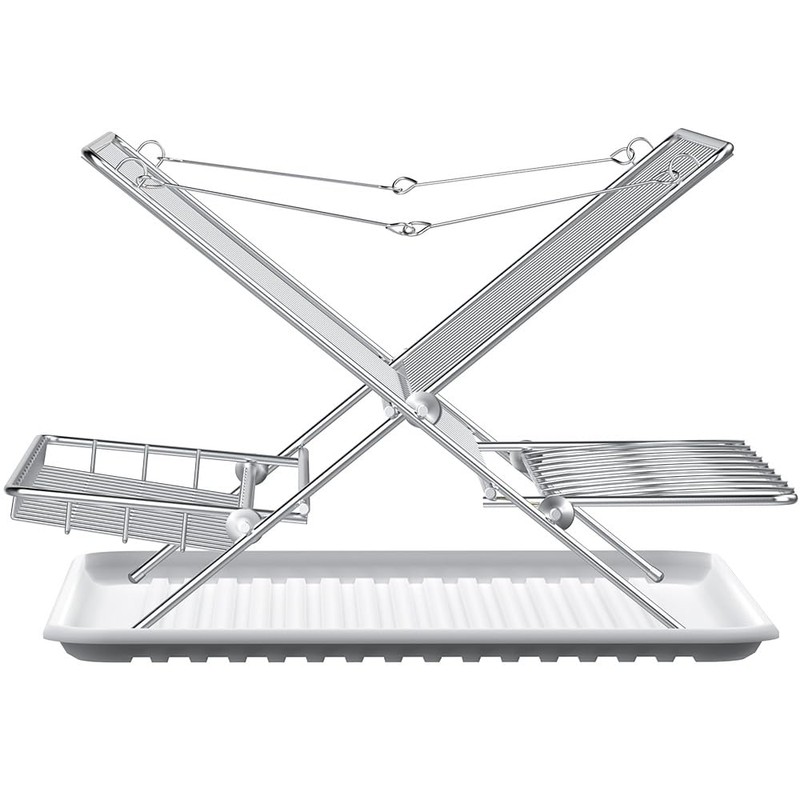 TABABAO Over The Sink Dish Drying Rack, Collapsible 3 Tier