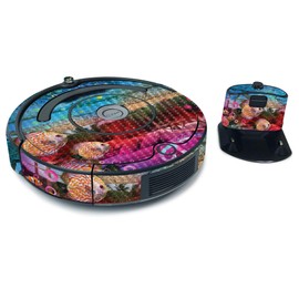 MightySkins Carbon Fiber Skin for iRobot Roomba 675 Max Coverage - Tropical Resort | Protective, Durable Textured Carbon Fiber Finish | Easy to Apply, Remove, and Change Styles | Made in The USA