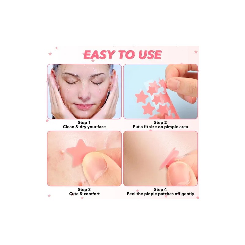 Estrellas Amarilla Para Acné Granos De Espinillas Patch 240p