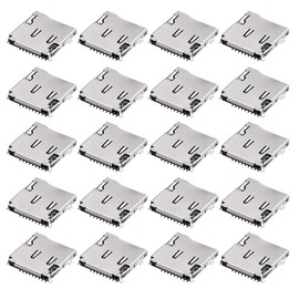 sourcing map Micro SD (TF) Card Socket Holder SMT Surface Mounted Devices Push Type 9 Pin 20pcs