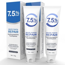 Hydroxyapatite Toothpaste, Nano Hydroxyapatite Toothpaste for Enamel Protection and Tooth Strengthening, Fresh Mint Flavor, Promotes Fresh Breath, Daily Use for Oral Health 2 Pack