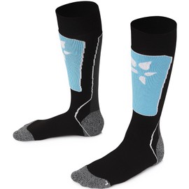 TODO SKISOCKEN Children's Thermal Socks Knee Socks with Merino Wool - Children's Ski Socks for Girls and Boys 23-26, 27-30, 31-34, black-blue
