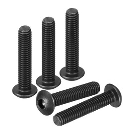 DTGN M4-0.7x20mm Button Head Socket Cap Screws - 50Pack - Good for Road Bicycle, Mountain Bike, Auto, Motorcycle - Carbon Steel Black Oxide - Hex Drive Fasteners