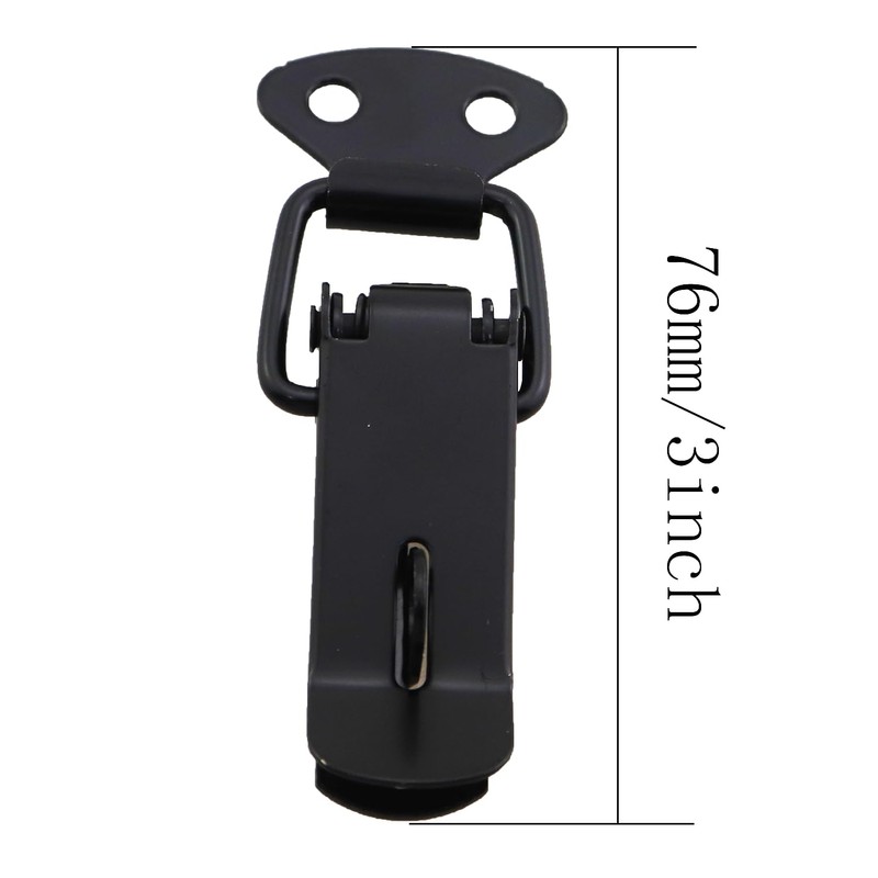 MDXing 2PCS Duckbill Hasp Black 106 Small with Locking Hole