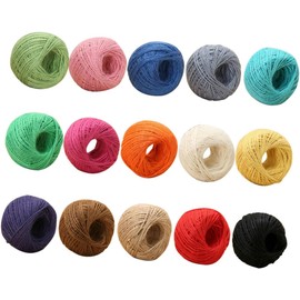 Uonlytech 10piezas Cuerda De De Colores Hilo De Yute para Manualidades Unidades Grosor Estilo Vintage para Tejer Mano Embalaje Decorativo Regalos y Manualidades
