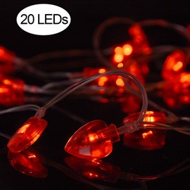 AOSTAR Valentine Lights Heart Shaped String Lights for Mother's and Father's Day, Wedding, Proposal, Birthday and Holidays