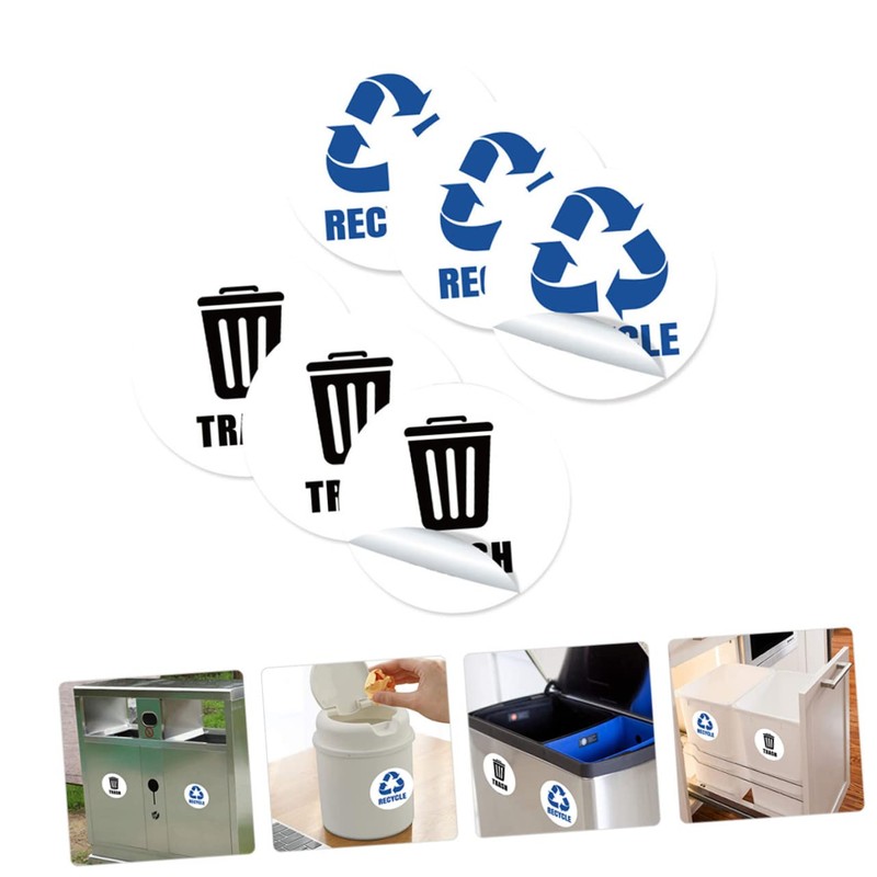 Operitacx Bin Stickers Numbers for Trash Garbage Can Sticker of