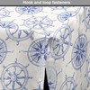 Ambesonne Nautical Dog Crate Cover, Marine Theme Wheel and Compass