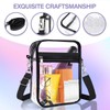 AIMALL Transparent PVC Messenger Bag with Adjustable Strap, Zipper Closure,