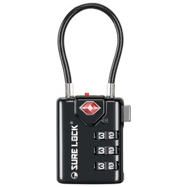 SURE LOCK TSA Compatible Travel Luggage Locks, Inspection Indicator, Easy Read Dials TSA Approved with Zinc Alloy