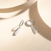 Carleen Solid 925 Sterling Silver Hoop Earrings, Small Hanging earrings,
